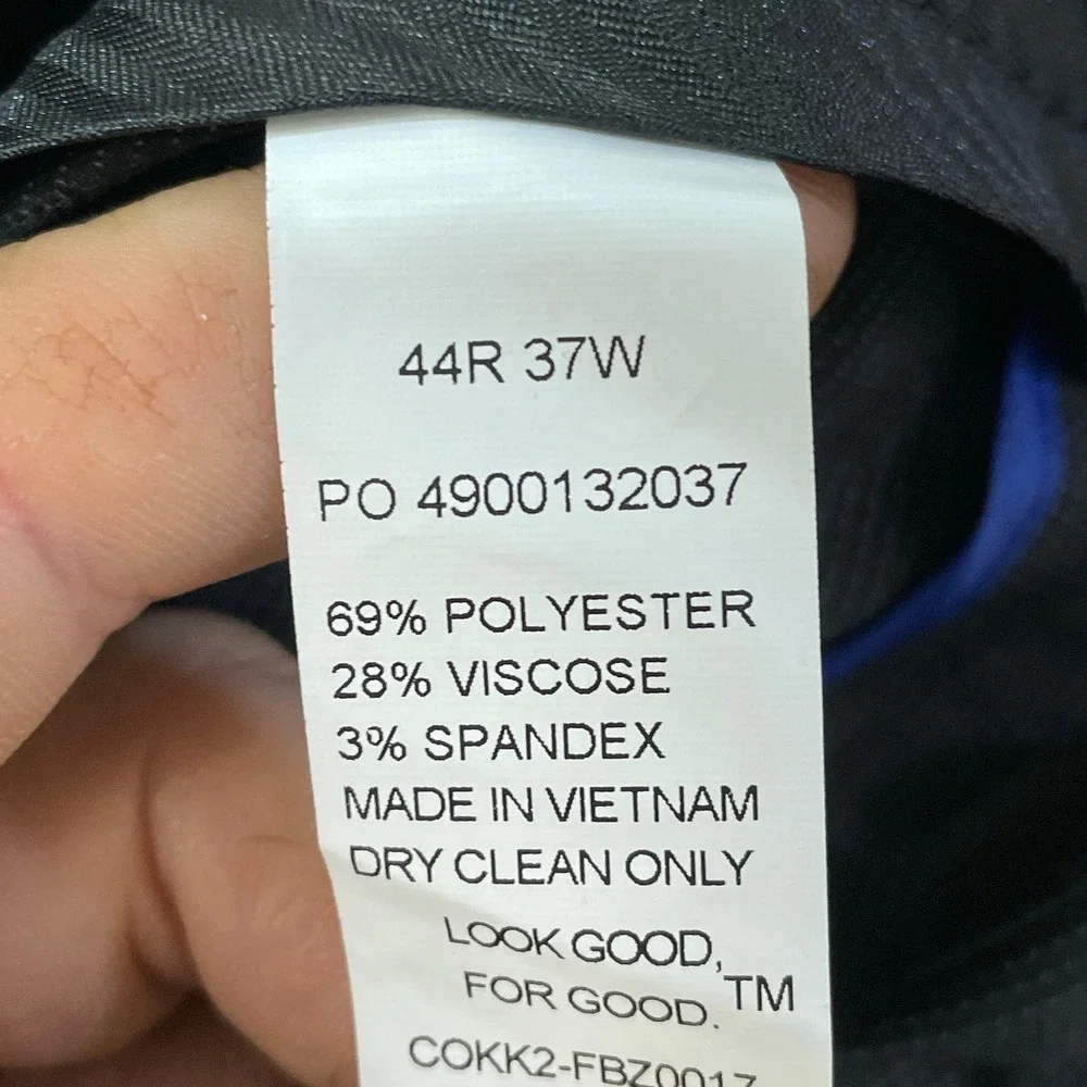 NWT Kenneth Cole Reaction Dress Pants Men's 37x32 Black Slim Fit
